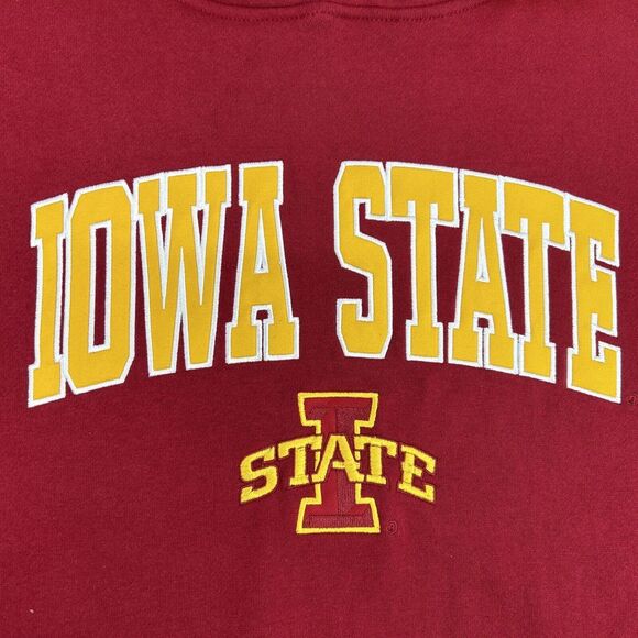 Iowa State Cyclones Sweatshirt Men L Red Colosseum‎ Pullover Hoodie NEW - Picture 2 of 12